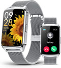 Fitness Tracker Watch for Women Men, Step Counter Compatible with iPhone Android, IP68 Waterproof Activity Tracker with Sleep Monitor, 110+ Sports (Classic, Silver, 1.57)