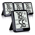 4-Pack Room Thermometer Indoor Hygrometer, Small Digital Temperature and Humidity Monitor Sensor, Temperature Humidity Gauge Meter for Home Baby Room, Plants, Pets - AAA Battery Included