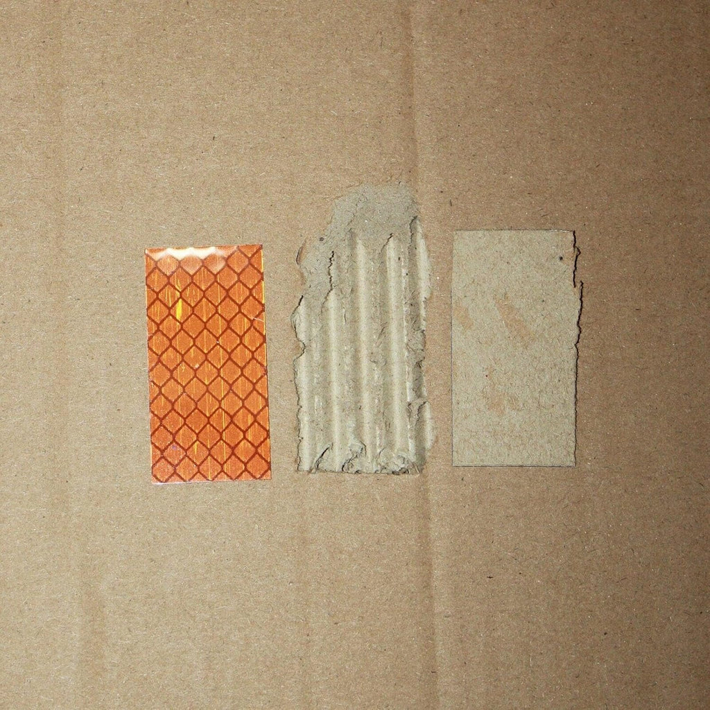 Non Fading Brown Reflective Stickers 1 inch X 2 inch, Outdoor Waterproof High Visibility Warning Safety Adhesive Reflector Tape (50 Pcs)