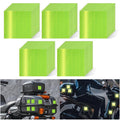 Non Fading Fluorescent Yellow Reflective Stickers 3 inch X 3 inch, Outdoor Waterproof High Visibility Safety Adhesive Reflector (50 Pcs)