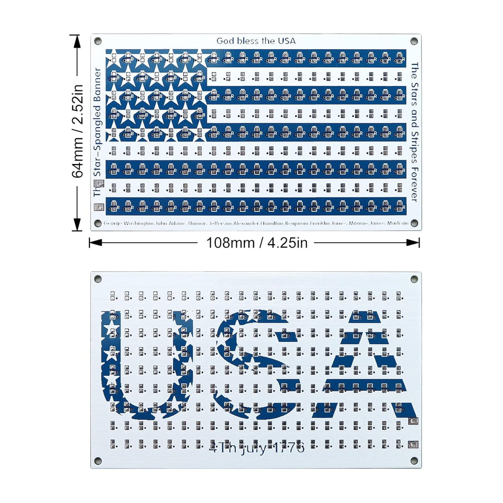 SMD Practice Kit Soldering Skill Training Project,Yidab SMT Electronic Components DIY Kit American Flag 6.8X10.8cm (03XGQ01)