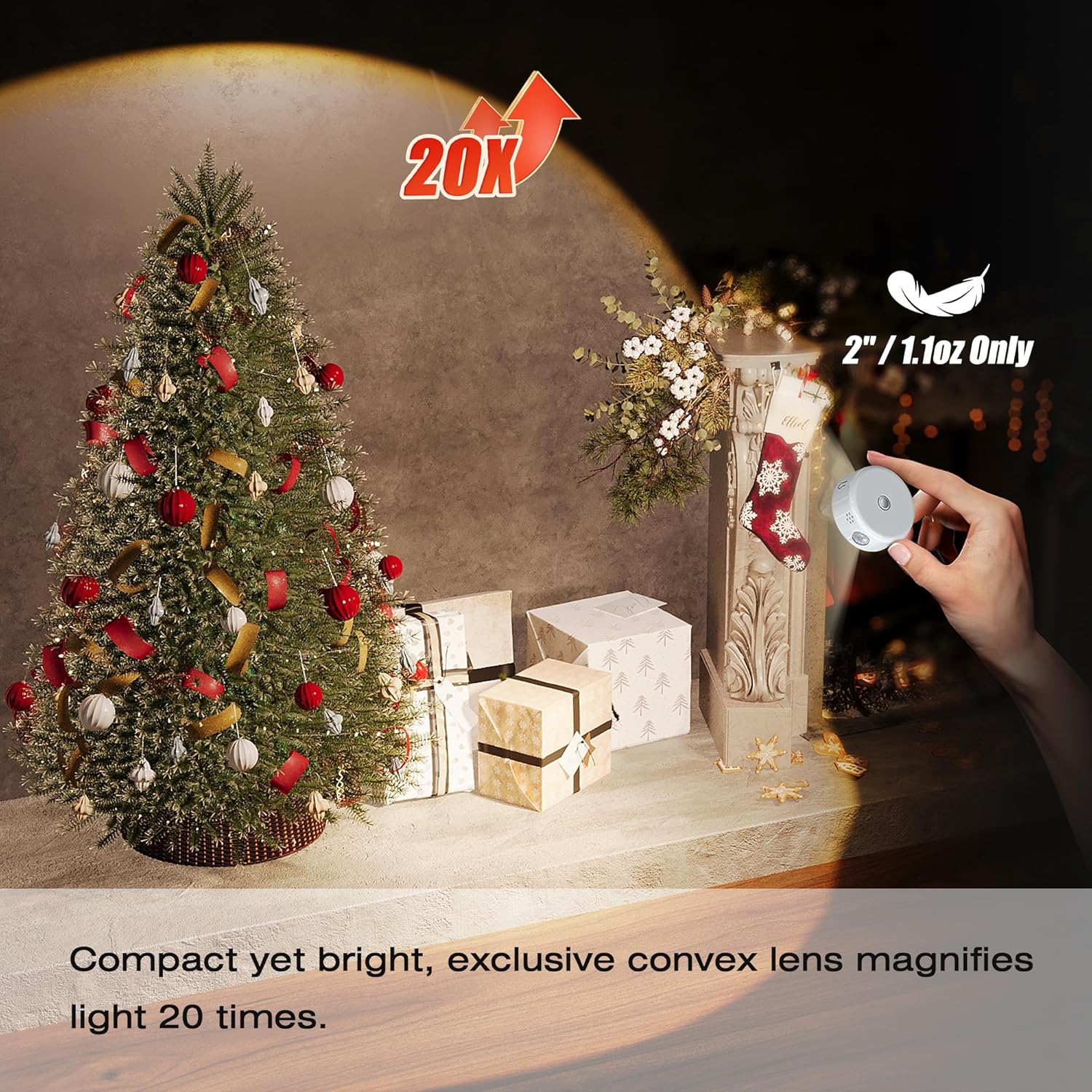 2" Rechargeable Mini Puck Lights w/Lanyard, Renter Friendly Magnetic Stick On Battery Operated Lights, Wireless Motion Sensor Light Indoor for Closet, Wall, Shelves, Kitchen, Locker - 6Pack/White