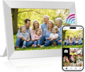 Brookstone 10" Digital Picture Frame with Video Playback, Weather Forecast, Wi-Fi, Clock, Speaker, 32GB Built-in Storage to Store Thousands of Images and Videos