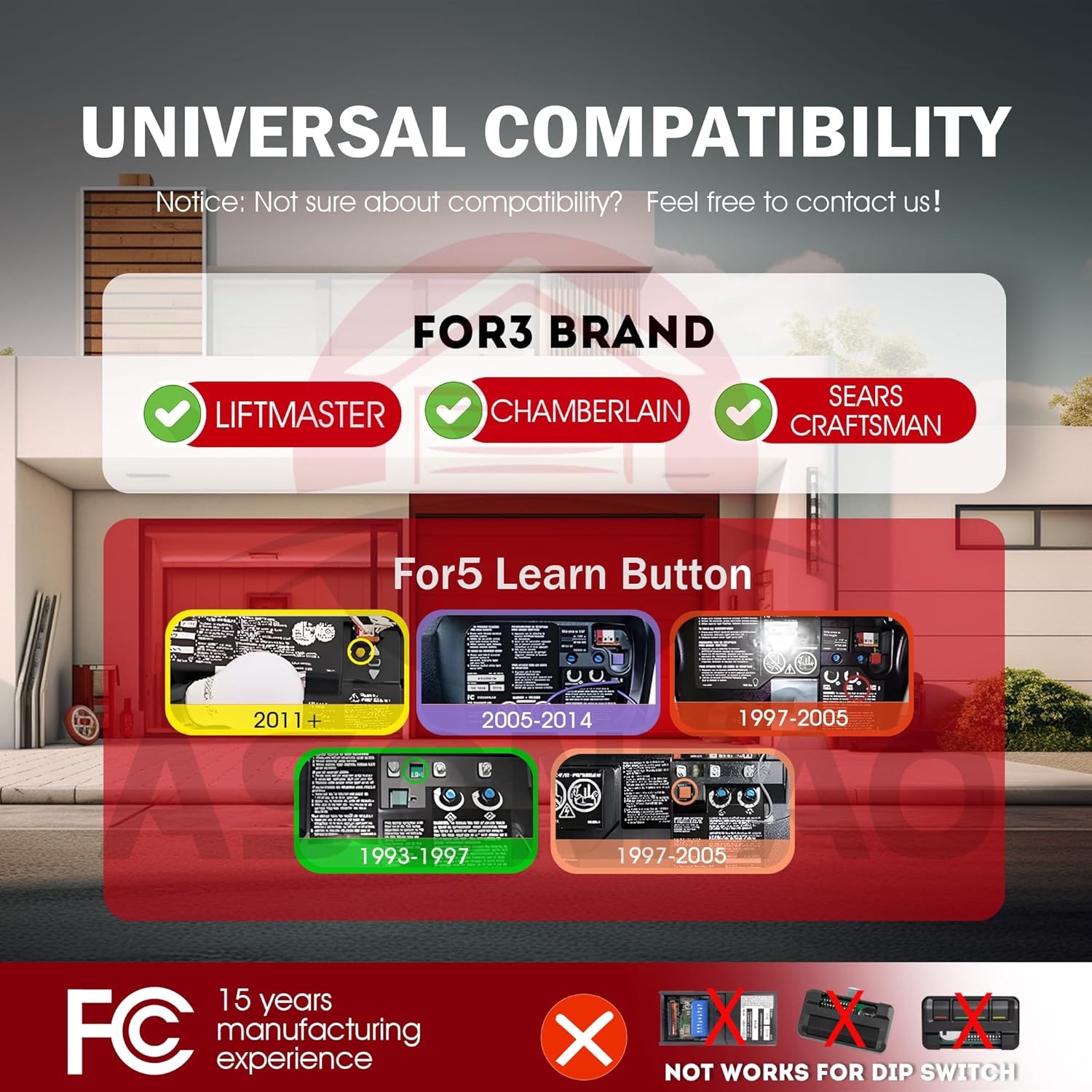 2X 953EV-P2 953ESTD Universal Chamberlain LiftMaster Craftsman Garage Door Opener Remote, Security+2.0 MyQ 3-Button【3-Year-Warranty】
