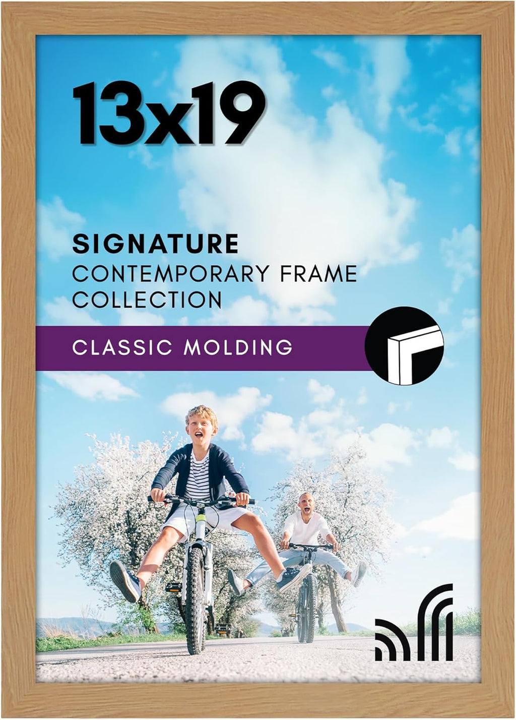 Americanflat 13x19 Picture Frame with Shatter-Resistant Glass - Signature Collection - Gallery-Style Frames Made of Engineered Wood - Photo Frame for Wall Display - Dark Oak