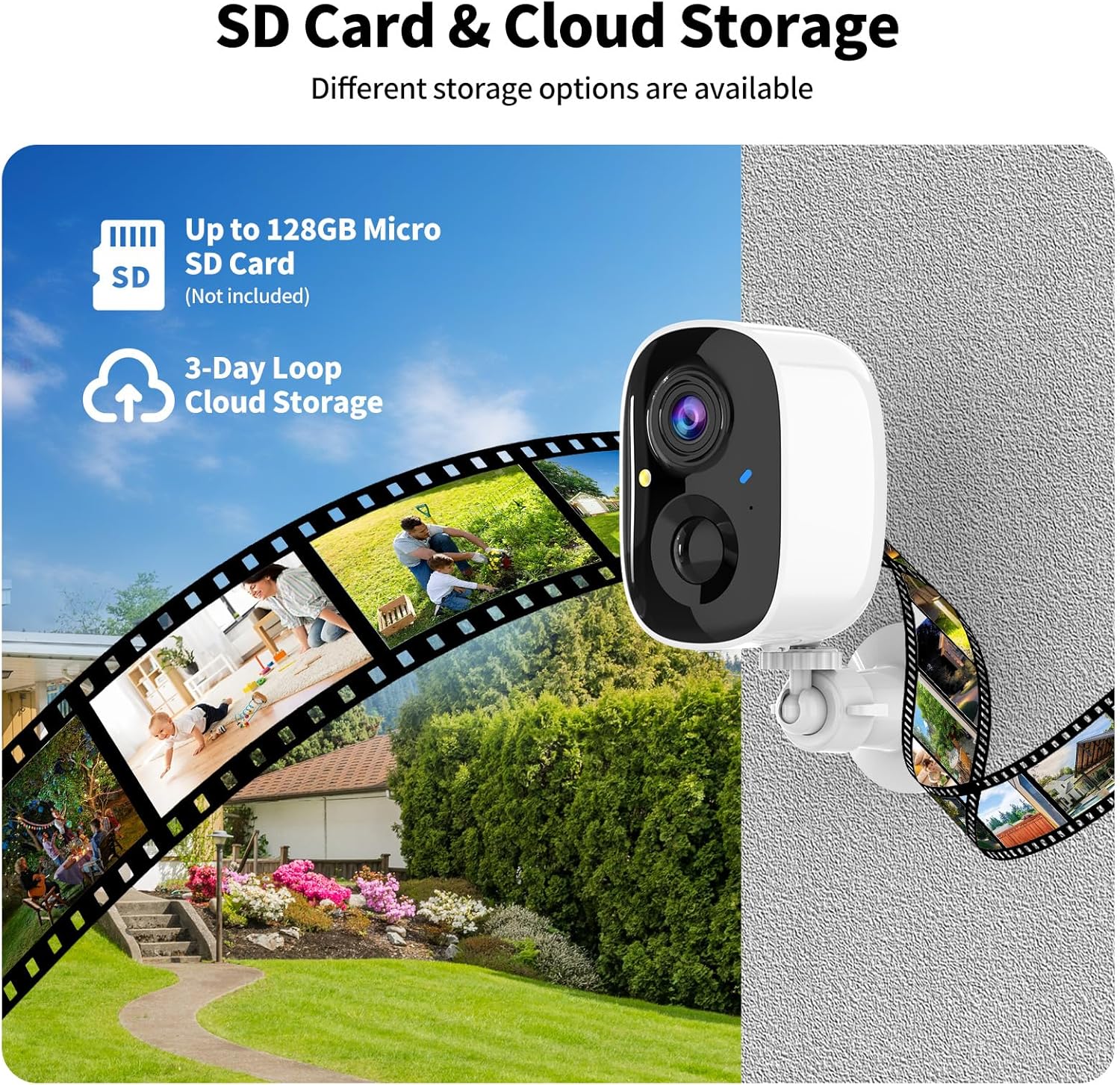 Security Cameras Wireless Outdoor,2K Indoor WiFi Wireless Cameras,Outside Battery Powered Camera for Home Security,AI Motion Detection,Color Night Vision,Spotlight,Siren Alarm,SD/Cloud Storage,2 Pack