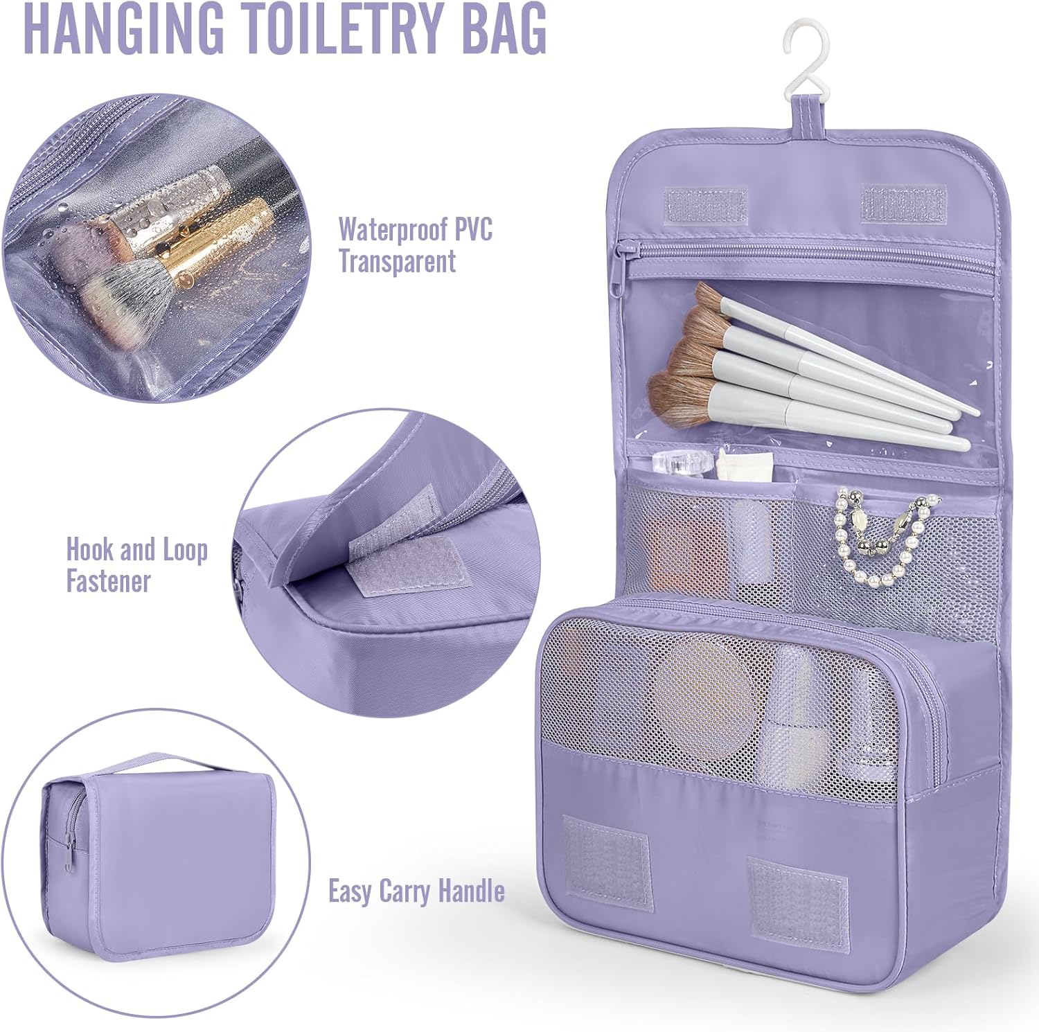 Veken 8 Set Packing Cubes for Travel Essentials, Suitcase Organizer Bags in 4 Sizes, Carry-On Luggage Accessories with Large Laundry & Hanging Toiletry Bag, Must-Have for Airplane, Road Trip & Camping