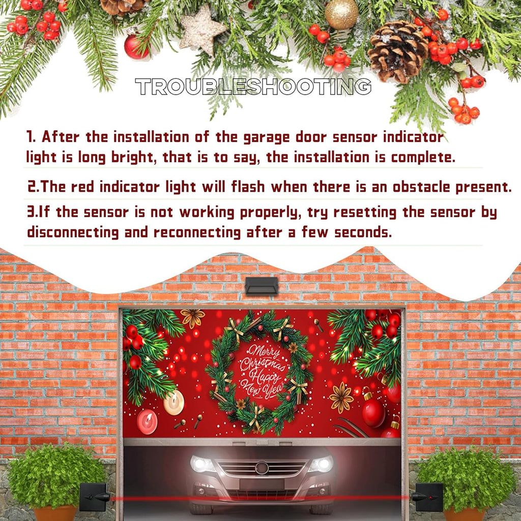 Garage Door Sensors, Replacement for Genie/Overhead Garage Door sensors, GSTB-R STB-BL Garage Sensor for Genie Garage Door Openers Manufactured After 1993. (Receiving&Sending)-Does Not Include Bracket