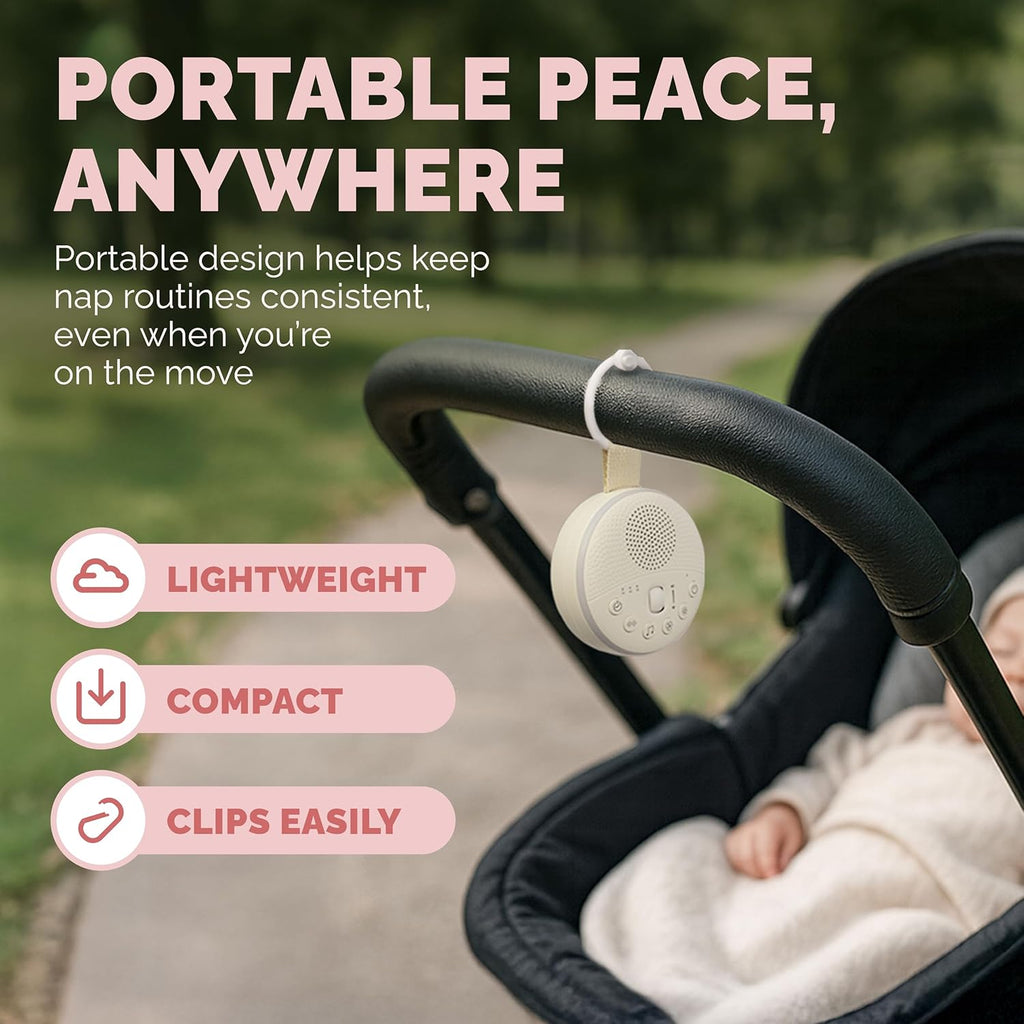 Colic Baby Relief White Noise Sound Machine - Rechargeable Sound Machine for Baby Gas Relief Newborn, Portable with Long Battery Life, 21 Soothing Sounds, Gentle Night Light & Auto Timer