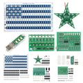 5in1 DIY Soldering practice Kit! Includes Small USA Flag, Star LED, USB Night Light, 15Way Flow & Drip Lights. SMD/SMT projects, ideal for beginners.This exercise kit can unleash your creativity