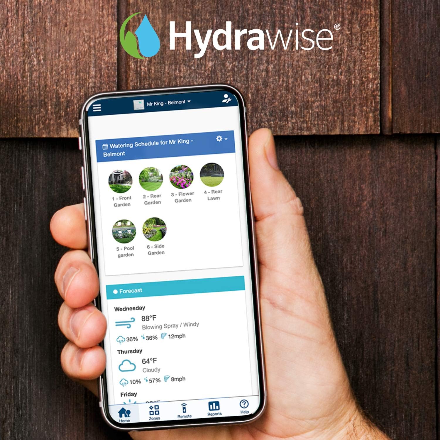 Hunter Hydrawise HPC400 Smart WiFi Irrigation Controller for Lawns and Gardens, 4 Zone, Expandable to 16 Zones, Weather Based, App Controlled Sprinkler System