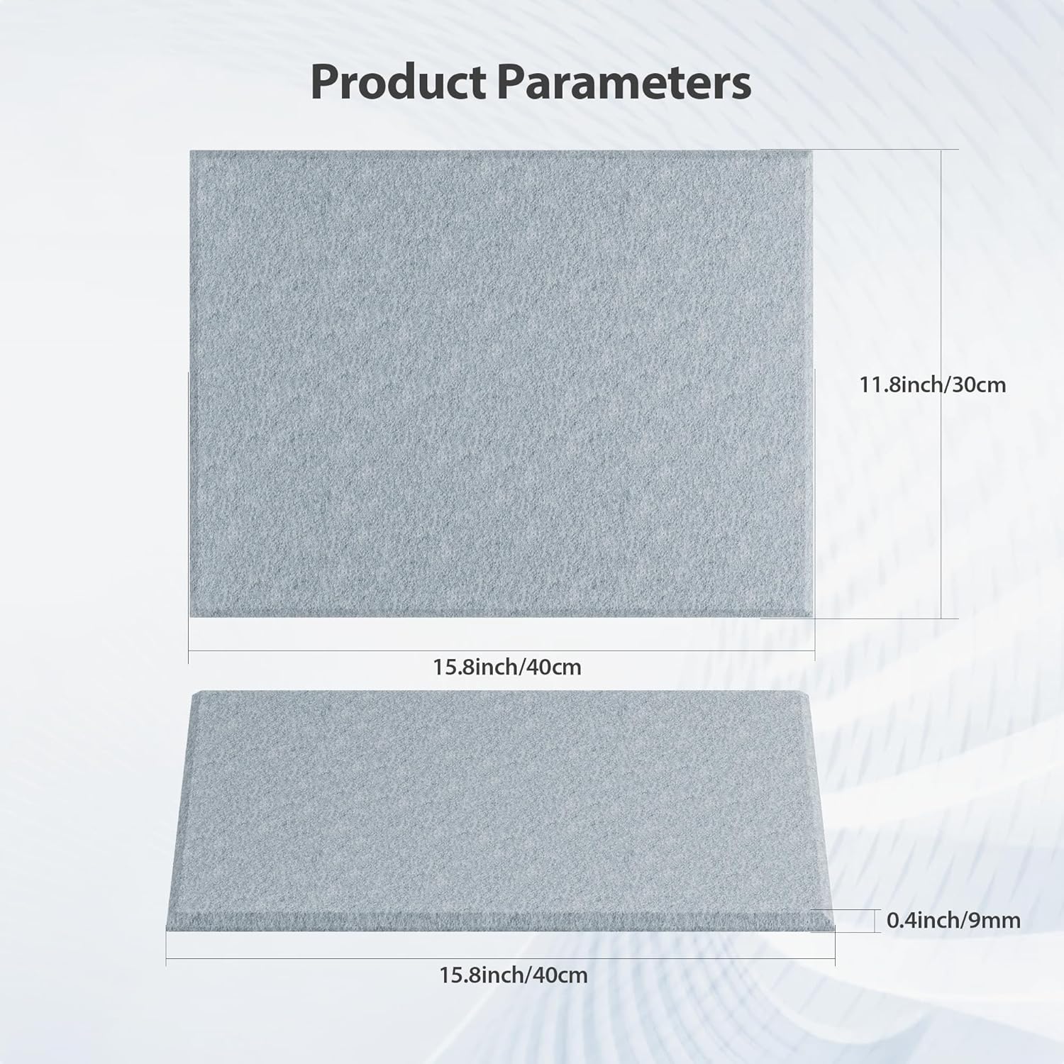 12 Pack Acoustic Panels Self Adhesive Sound Proof Foam, High Density Sound Acoustic Panel, 16X12X0.4 Inch 4:3 Rectangle Panels in Home, Office, Reccording Room, Studio, more(Blue Gray)