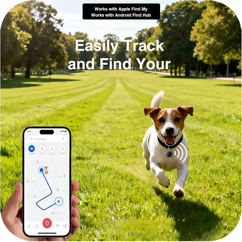 Bluetooth Tracker for Keys, Luggage & Pets – Smart Finder Compatible with iOS & Android, No Monthly Fee, Item Locator by BlissfulTails(2 Pack, White)