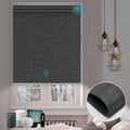 SmartWings Motorized Blinds Shades for Window Remote Control Smart Blind Shade Work with Homekit Thread Apple Z-Wave Alexa Automatic Roller Shade Blackout Customized 16"-110" W (Bouvardia Dark Grey)