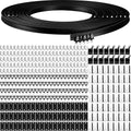 Jetec Curtain Tracks Ceiling Flexible Curtain Track Bendable Rail Curved Wall Mounted for Living Room Bedroom Divider Rod RV(20 Meter/ 65.6 Feet,Black)