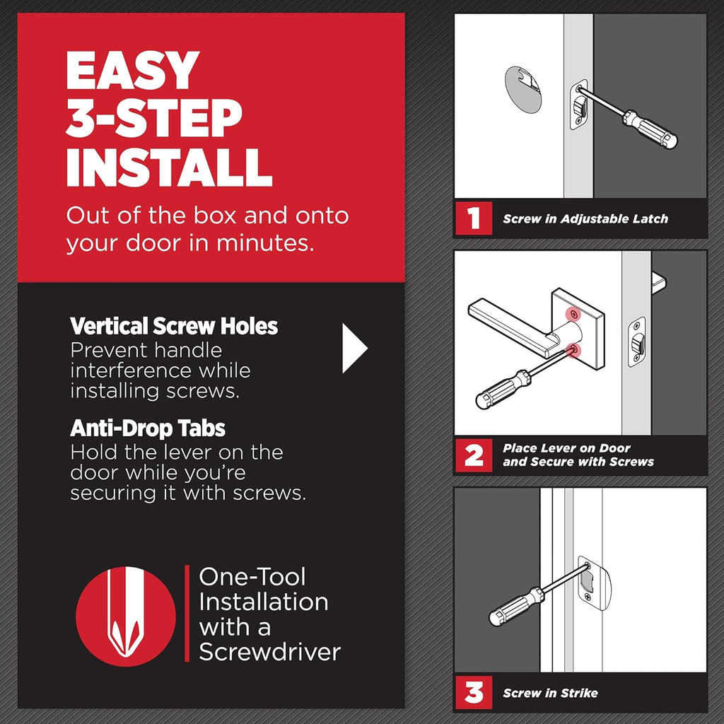 Kwikset Halifax Interior Passage Door Handle, Lever For Closet and Hallway Doors, Reversible Non-Locking Handle Lever, Satin Nickel, with Microban Protection
