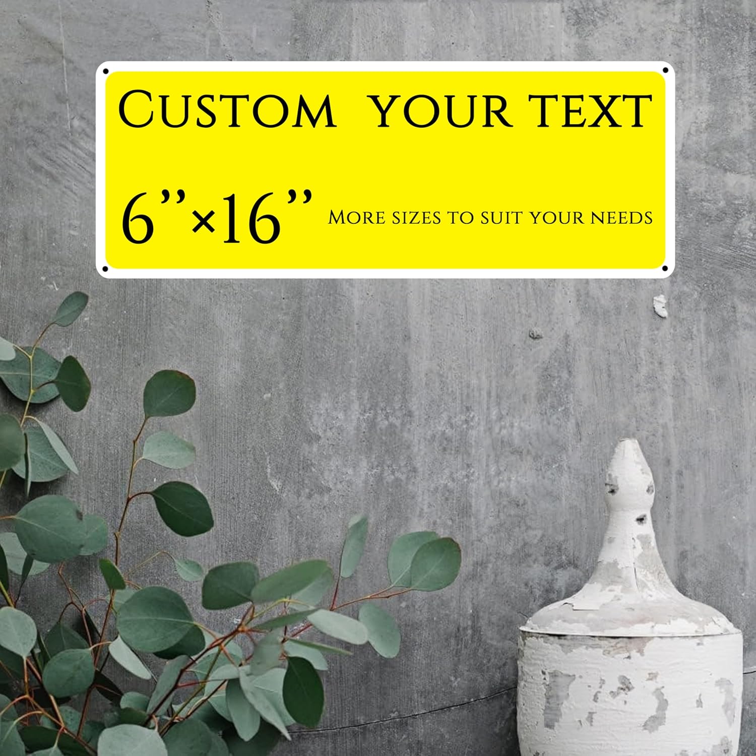 custom street sign,Custom Sign, Aluminum Weatherproof Metal Sign Multiple Sizes, Modern simplicity,Customize for Office, Business, Workplace, office, Home, Delivery Signs(6 * 16 Inch)