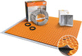 All-in-one Electric Radiant Floor Heating Kit 38 Sq Ft 240V with Smart WiFi Programmable Touchscreen Thermostat, Duo Heating Uncoupling Membrane, Underfloor Heating Cable