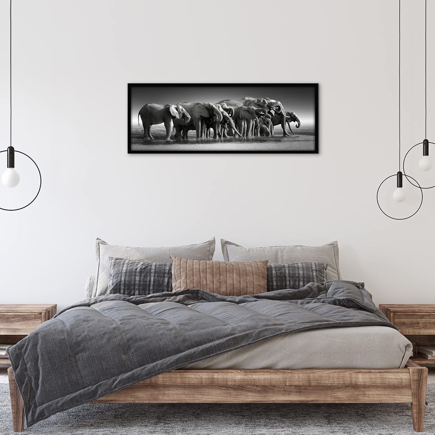 Americanflat 12x36 Picture Frame with Polished Plexiglass - Signature Collection - Gallery-Style Frames Made of Engineered Wood - Photo Frame for Wall Display - Black