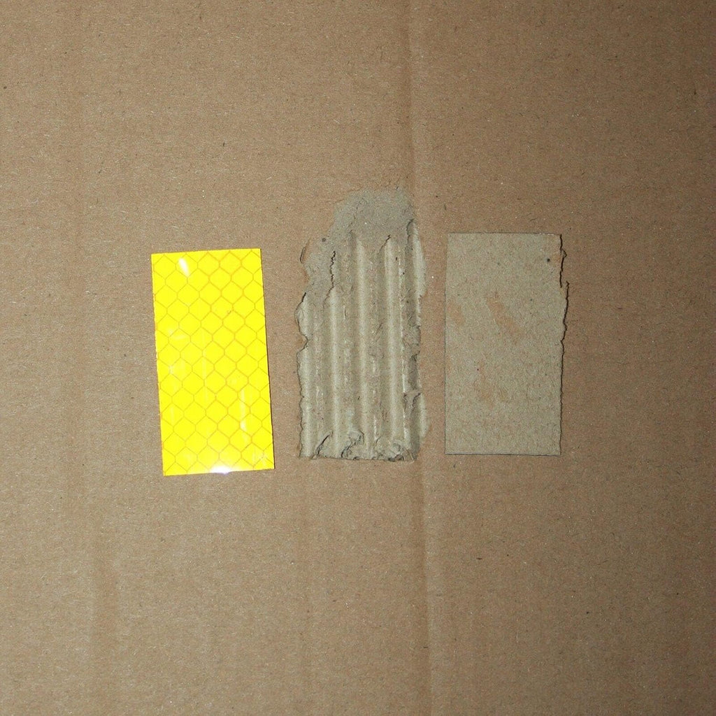 Non Fading Yellow Reflective Stickers 1 inch X 2 inch, Outdoor Waterproof High Visibility Warning Safety Adhesive Reflector Tape (100 Pcs)
