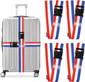 Travel Inspira Luggage Straps for Suitcases, Adjustable Suitcase Strap, TSA Approved Luggage Straps - Secure Your Luggage Safely During Travel (4 Pack)