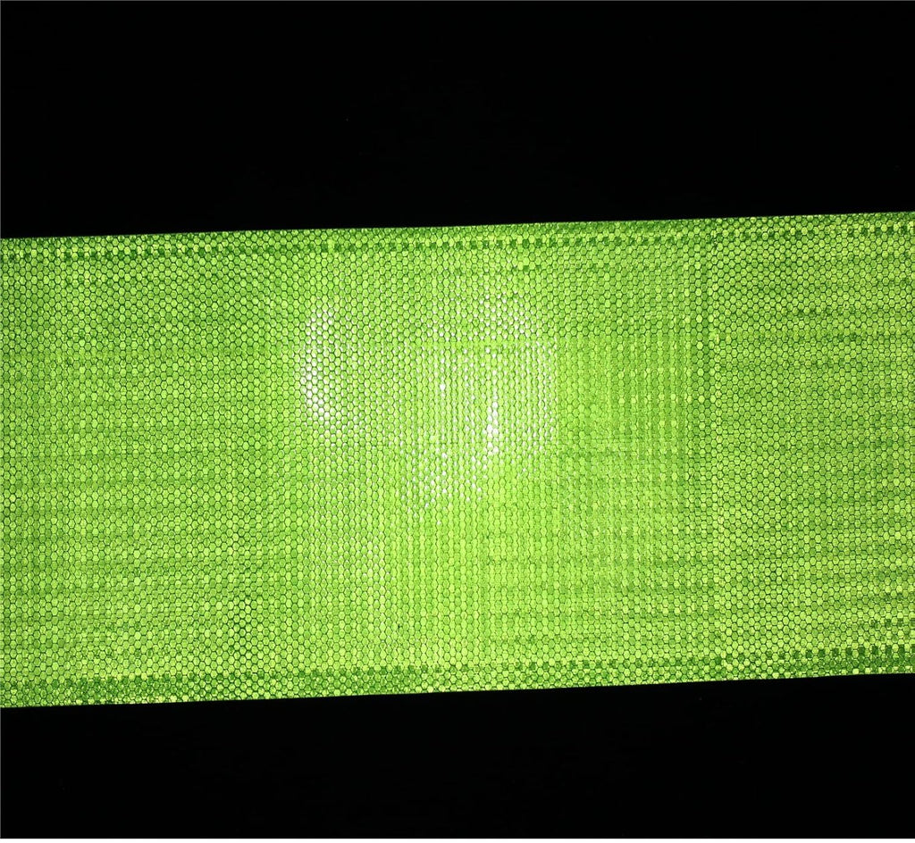 Reflective Tape Green Outdoor Waterproof 8 inch, High Visibility Industrial Marking Tape, Safety Adhesive Stickers (11 feet)