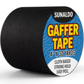 Gaffers Tape (4 Inch x 30 Yards) Easy to Rip, Residue-Free Professional Grade Floor Tape for Electrical Cords, Matte Finish Non Reflective, Weather Resistant (Black)