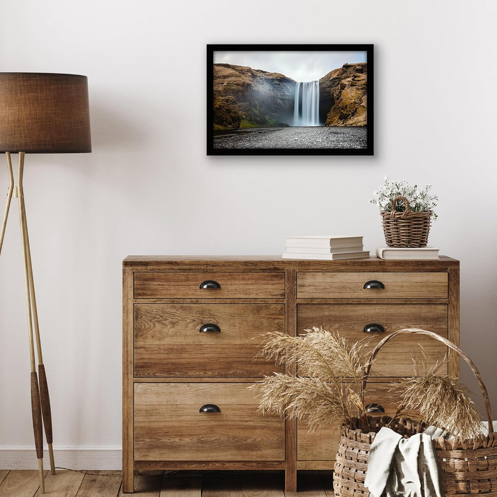Americanflat 12x19 Picture Frame with Shatter-Resistant Glass - Signature Collection - Gallery-Style Frames Made of Engineered Wood - Photo Frame for Wall Display - Black