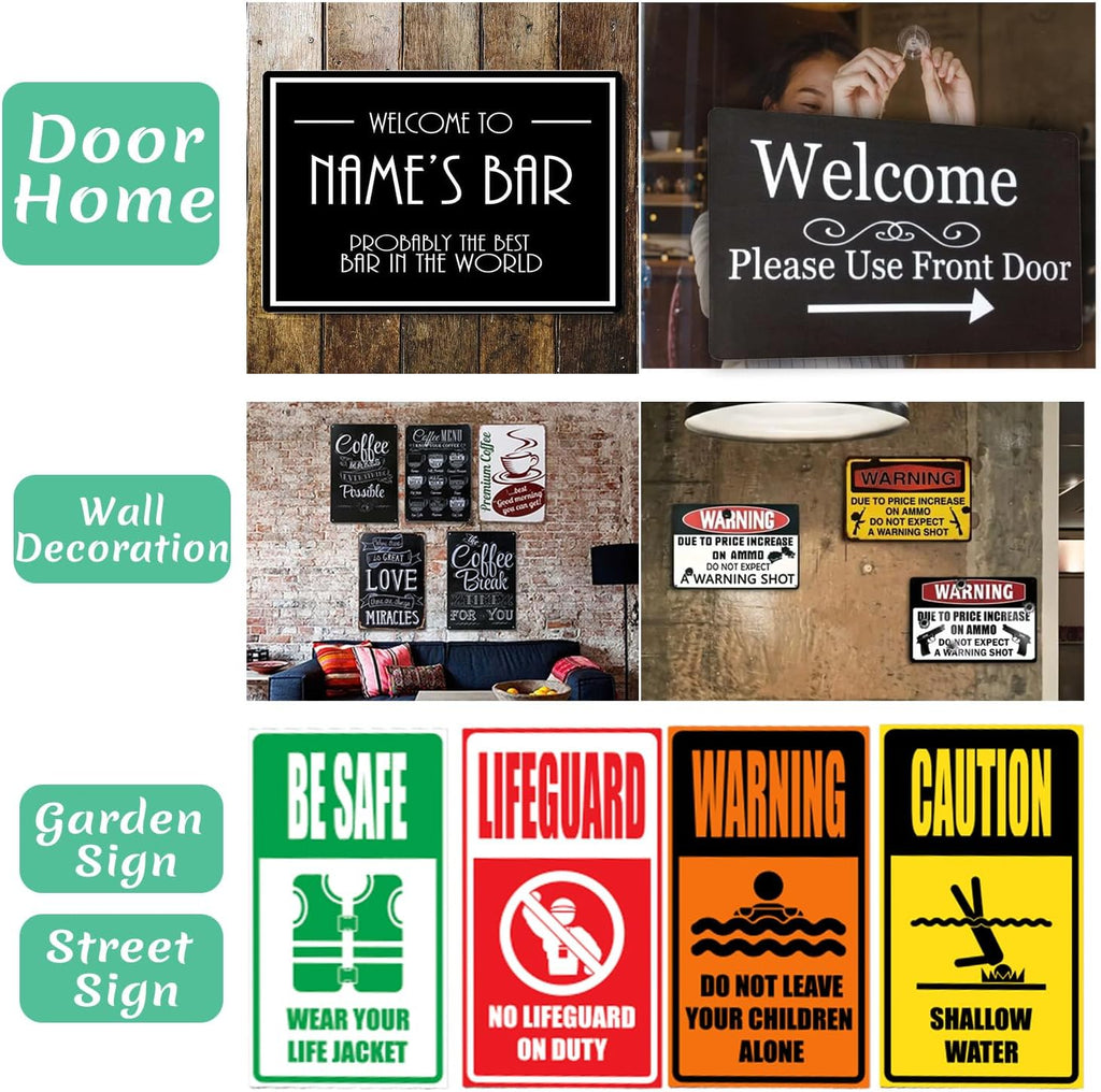 Custom Sign, Personalized Street Sign Metal with Your Text, Name, Logo, Photo for Office, Business, Workplace, Home, Cafe, Bar, Indoor, Outdoor