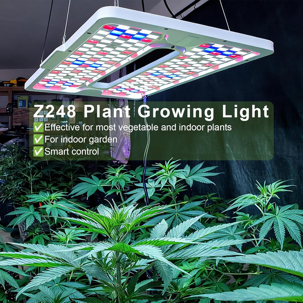 22" x 10" Grow Lights for Indoor Plants and Vegetables, Full Spectrum LED Growing Lamp for Indoor Garden Greenhouse - Features Two Smart Light Mode, 12~23H Timer - 1 Pack (1 Pack White)