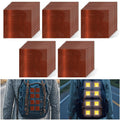 Non Fading Brown Reflective Stickers 4 inch X 4 inch, Outdoor Waterproof High Visibility Warning Safety Adhesive Reflector Tape (50 Pcs)