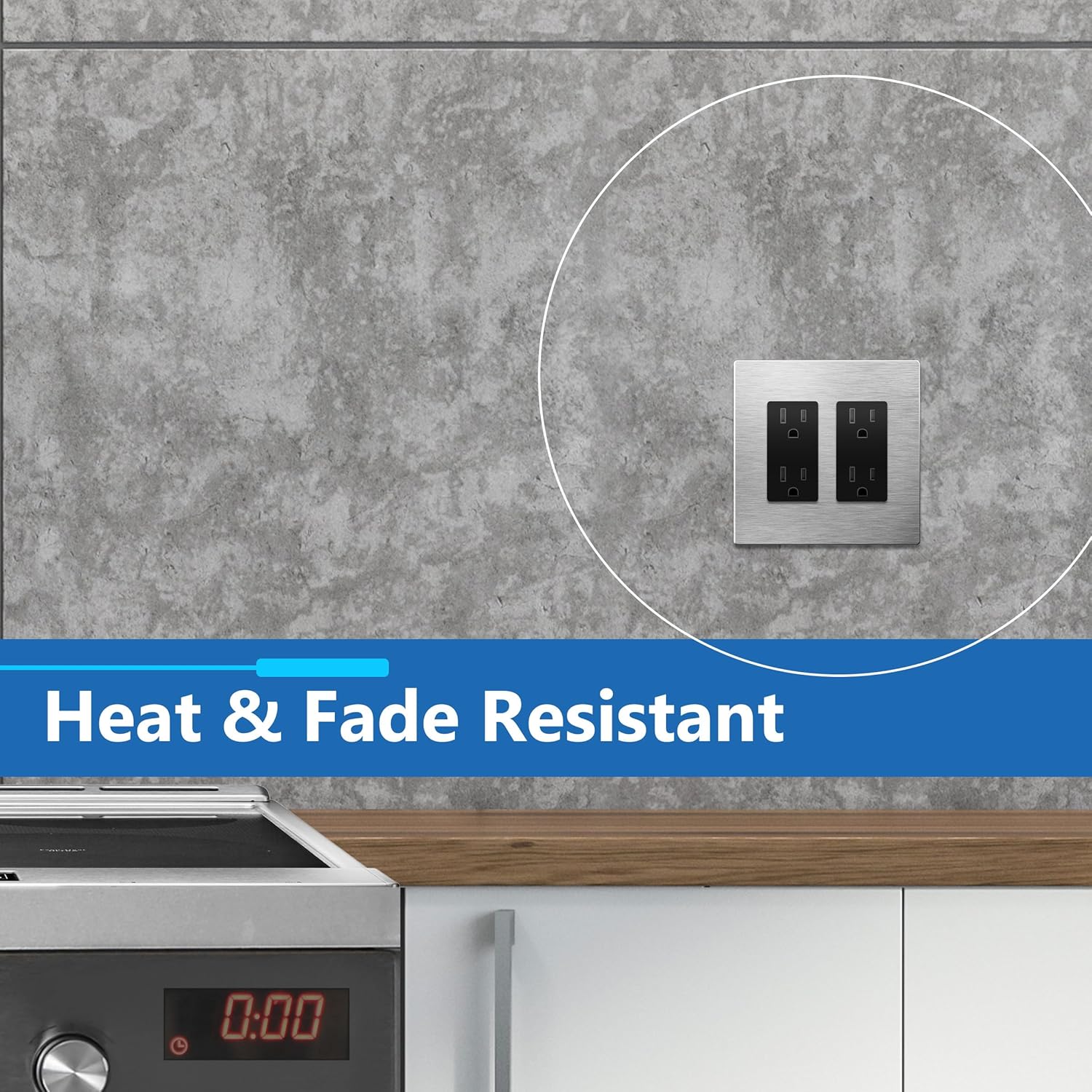 LIDER Double Decorator Metal Wall Plate, Temperature and Impact Resistant, 430 Stainless Steel, Screwless Cover, Modern Upgrade, Mid-Size 2-Gang 4.88” x 4.92”, Stainless Steel, LSMWP-32M-SS
