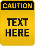 Custom Caution Sign, OSHA Sign, 18x24 Inches, 3M EGP Reflective, Rust Free .080 Aluminum, Fade Resistant, Made in USA by My Sign Center