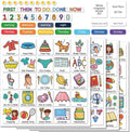 Magnetic Visual Schedule for Kids – Daily Routine & Chore Chart with 100+ Picture Magnets for Toddlers, Autism & ADHD, for Home Use, Morning and Bedtime Routines