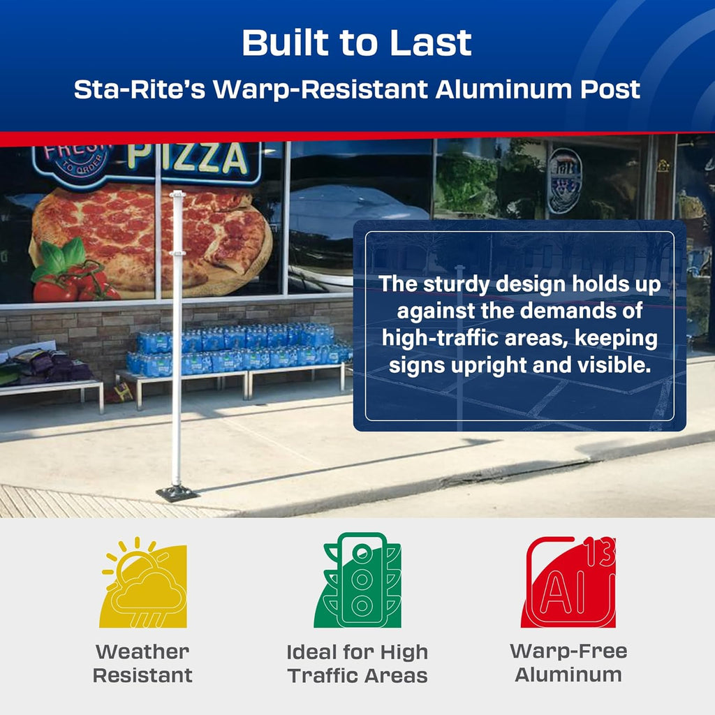 Impact Recovery - Sta-Rite Flexible Sign Post - Sign Holder for Handicap Parking Signs - Made in the USA - 78”