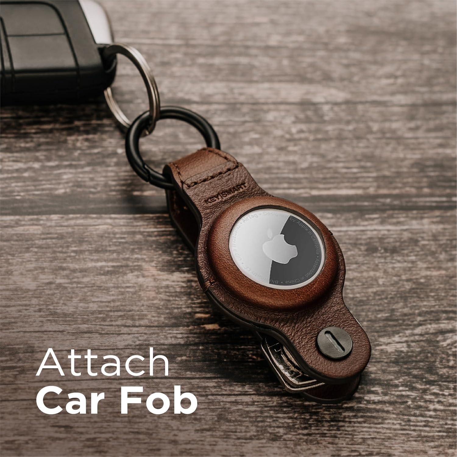 KeySmart AirTag Keychain Key Holder, Compatible with Apple AirTag Holder, Key Organizer Keychains