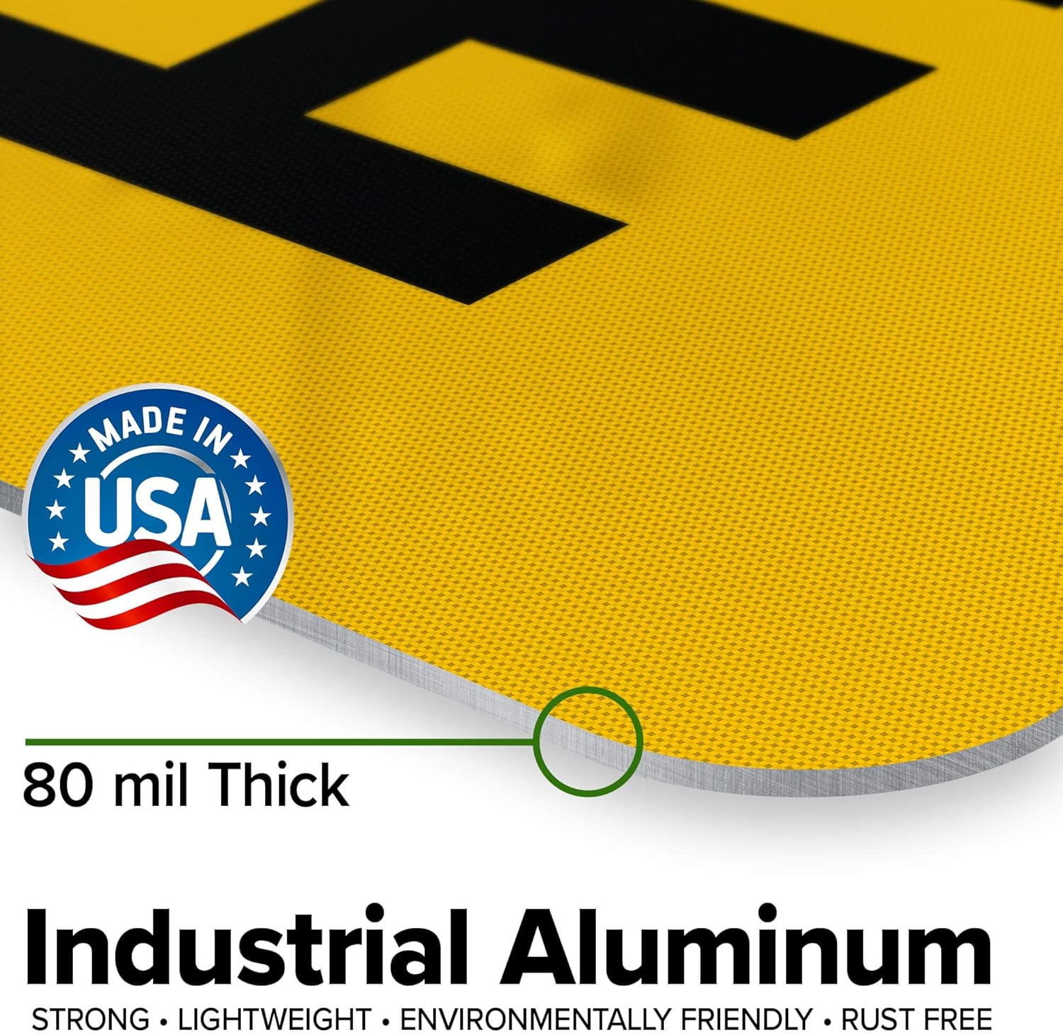 Custom Caution Sign, OSHA Sign, 24x30 Inches, 3M EGP Reflective, Rust Free .080 Aluminum, Fade Resistant, Made in USA by My Sign Center