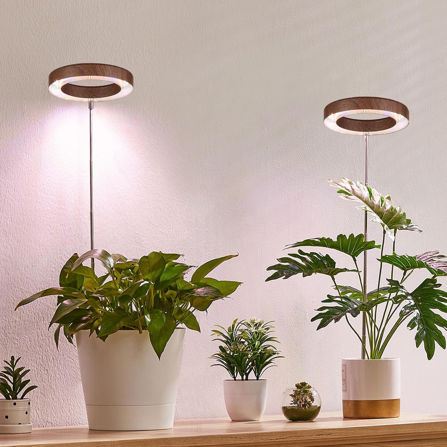 Plant Grow Light,Yadoker LED Growing Light Full Spectrum for Indoor Plants,Height Adjustable, Automatic Timer, 5V Low Safe Voltage,Idea for Small Plant Light