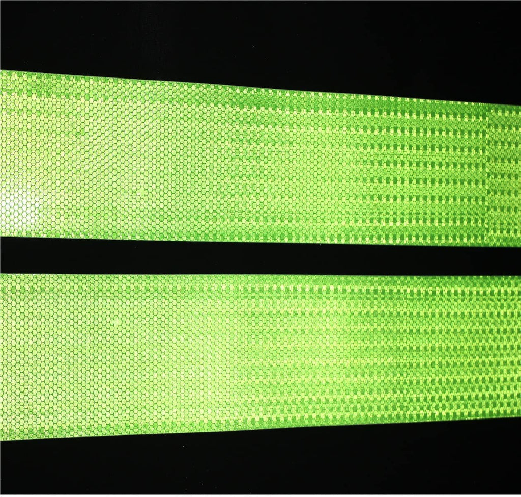 Green Reflective Tape Outdoor Waterproof 3 inch Wide, High Visibility Warning Industrial Marking Tape, Safety Stickers (68 feet,5 Rolls)
