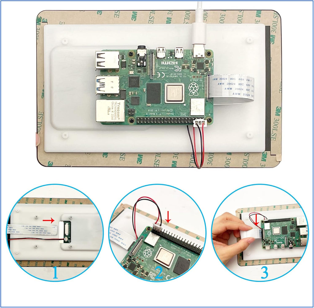 OSOYOO 7 inch DSI Touch Screen 720×1280 IPS Display, DSI Power & Video (No Extra Cables), Portrait/Landscape Rotatable Bare Screen for Raspberry Pi4B/3B+/3B/3A+/5
