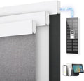 DENFOON Motorized Blinds with Remote control, Custom Blackout Smart Blinds [with Cover],Electric Blinds with Complimentary Solar Panel, Cordless Automatic Roller Shades for Windows (White，23"W x 72"H)