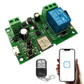 Jane Eyre WiFi Instant Relay Self Lock Switch Module with 433MHz RF Remote Control DIY Garage Door Switch Module Ewelink App Control Compatible with Alexa Goolution Assistant(1 Channel)