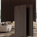 Wood Wall Panels, 45.3" x 23.6" Acoustic Panels for Wall and Ceiling, 3D Fluted Sound Absorbing Panel for Interior Wall Decor Noise Reduction (2Pcs-Dark Walnut)