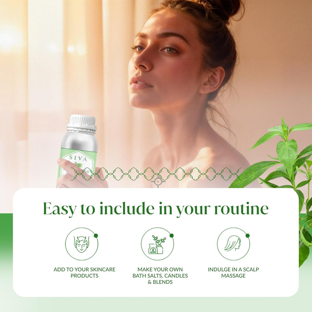 Siva Tea Tree Essential Oil - 16 Fl Oz – 100% Natural Tea Tree Oil - for Diffuser, Face, Skin Care, Aromatherapy, Hair Care, Scalp and Body Massage