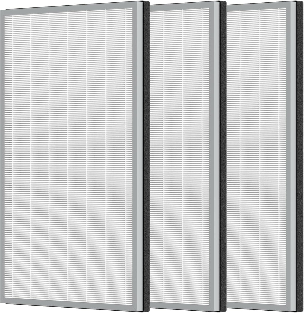 3 Packs HE601 H13 True HEPA Replacement Filter Compatible with Shark Air Purifier 6 HE601 & HE602, Part # HE6FKPET