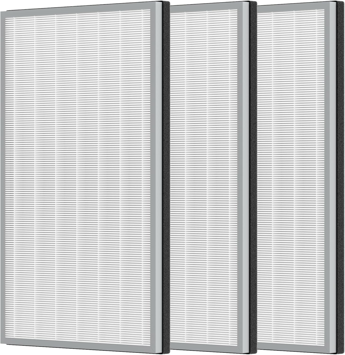 3 Packs HE601 H13 True HEPA Replacement Filter Compatible with Shark Air Purifier 6 HE601 & HE602, Part # HE6FKPET