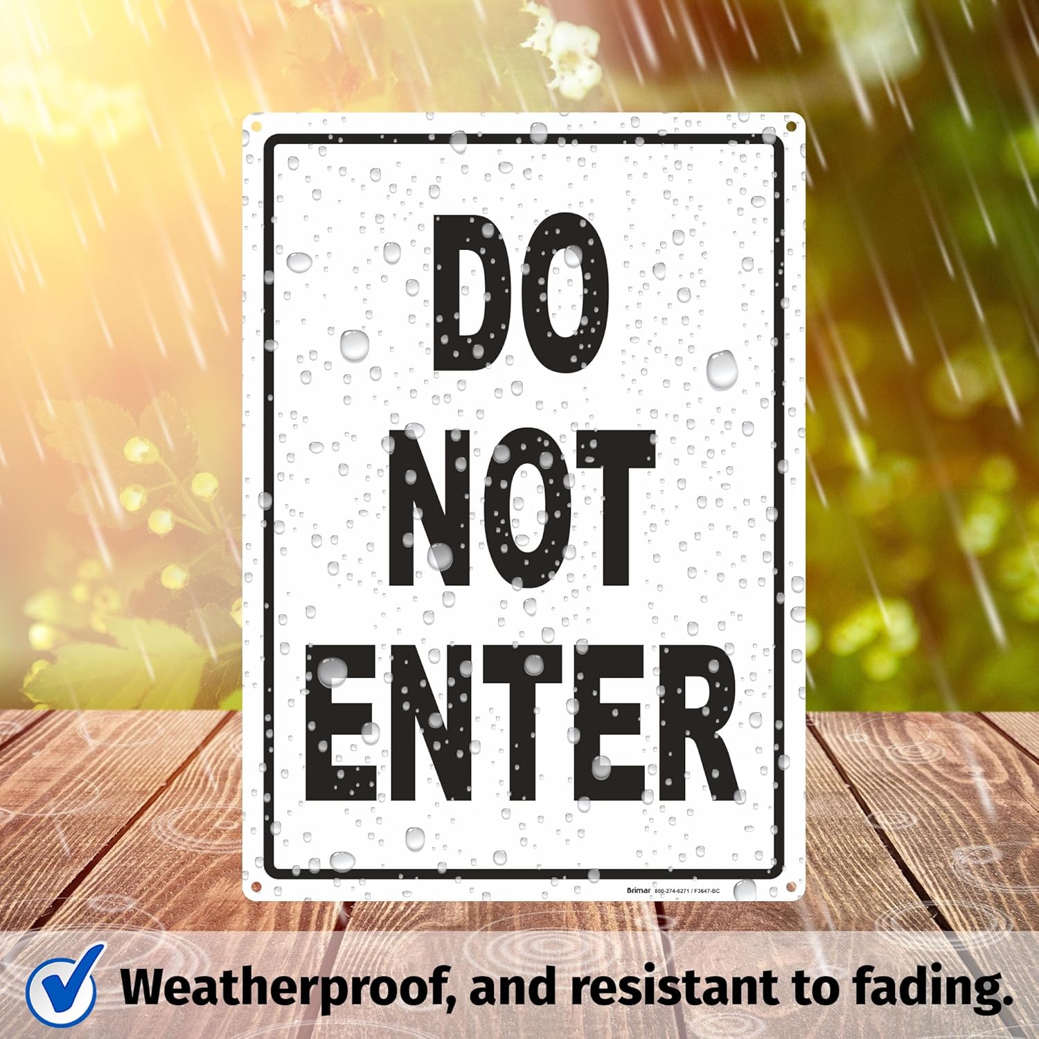 Brimar - 10" x 14" - Do Not Enter Sign - .055″ Polyethylene Plastic - Clear Warning - Easy Installation