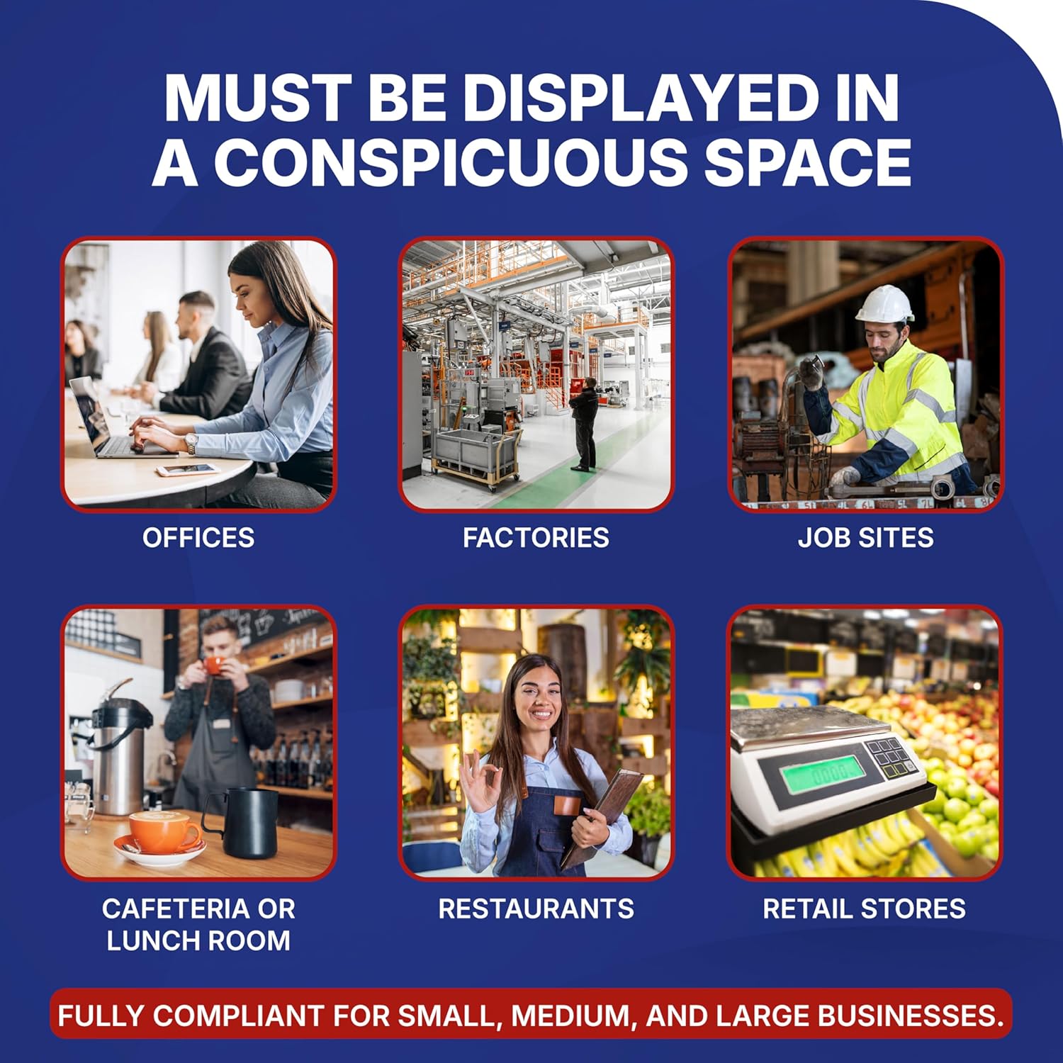 2026 Tennessee State and Federal Labor Law Poster - OSHA Workplace Compliant - Mandatory Regulations Posting for Employees - All in One Required Compliance Posting 17" x 40" - Laminated