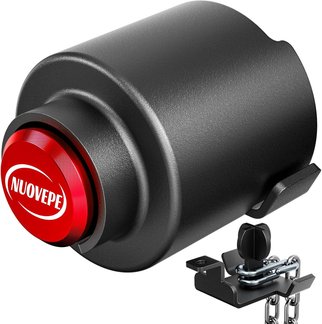 Trailer Lock Fits 2 5/16 Inch Couplers, Secures Safety Chains Anti-Theft Ball Hitch Lock, Pry-Resistant & Heavy-Duty Trailer Hitch Locks for RV | Cargo | Camper | Dump Trailer (Red)