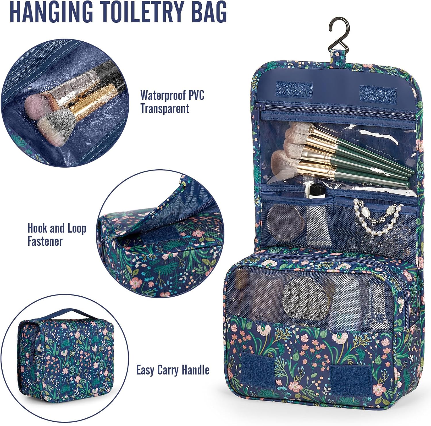 Veken 10 Set Packing Cubes for Travel Essential, Suitcase Organizer Bags in 4 Sizes, Carry-On Luggage Accessories with Large Laundry & Hanging Toiletry Bag, Must-Have for Airplane, Road Trip & Camping